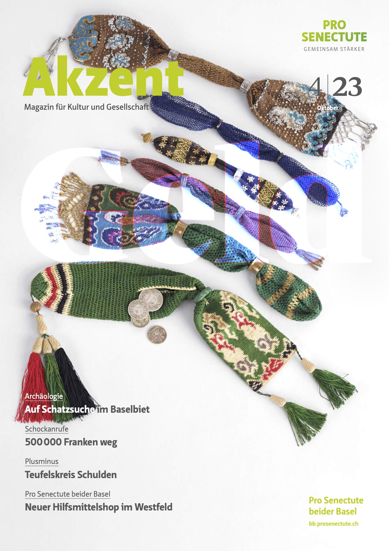 Titelblatt Akzent Magazin Nr. 4 2023 Oktober «Geld»