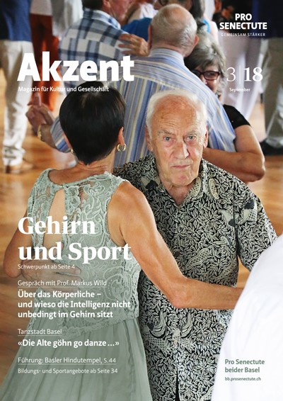 Titelbild Akzent Magazin September Nr. 3 2018 Gehirn und Sport